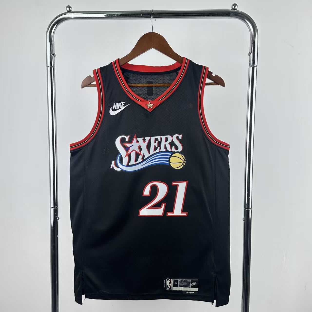 Men Philadelphia 76ers #21 Embiid Black Nike Season 2026 NBA Jersey